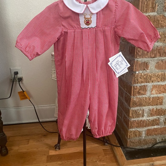 NWT The Bailey Boys Infant Christmas Smocked Long all size 6 months - Picture 13 of 16